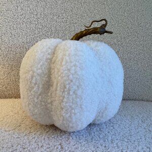 White Fuzzy Sherpa Pumpkin